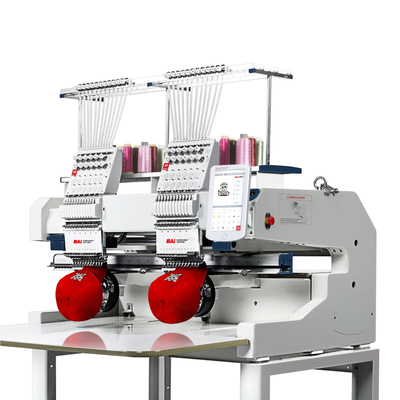 Hotels BAI 2 Heads Flat Cap T Shirts Automated Embroidery Machine Price For Sale