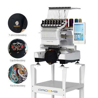 Free Shipping Hat/T-shirt/flat/3D/sequin/cording/beading Embroidery PROEMB Hat Embroidery Machine Automated Embroidery Machine