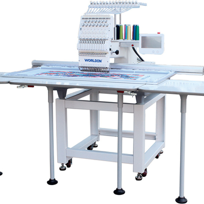 WD-1501L HOT SALE Single Head Large Embroidery Area 15 Needles Computerized Cap Flat Embroidery Sewing Machine