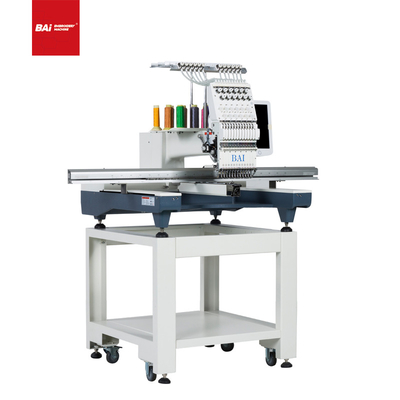 BAI High speed single head 500*1200mm flat embroidery machine price for hat t-shirt