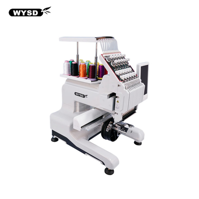 Digital sewing and embroidery machines single head 15 needles china flat cap t-shirt hat embroidery machine